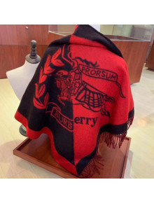 Burberry Logo Jacquard Triangle Cape Red 2019