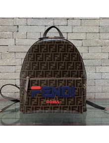 Fendi Large FF Backpack with FENDI Charm Brown/Blue 2020