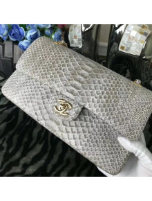 Chanel Python Leather Medium Classic Double Flap Bag 3