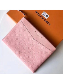 Louis Vuitton Monogram Empreinte Daily Pouch Clutch Bag Pink 2018