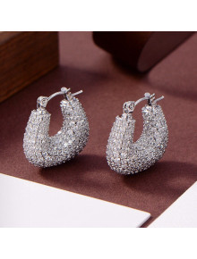 Celine Crystal Earrings Silver 2021 02