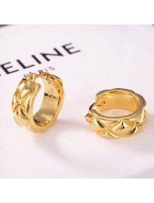 Celine Hoop Stud Earrings Gold 2021