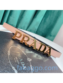 Prada Saffiano Calfskin Belt 15mm with PRADA Buckle Pink/Gold 2020