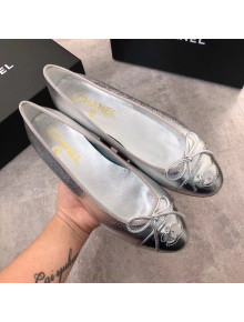 Chanel Lambskin Leather Ballerinas Silver 2019