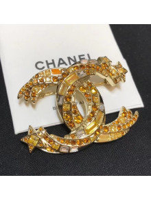 Chanel CC Star Brooch Yellow 2021