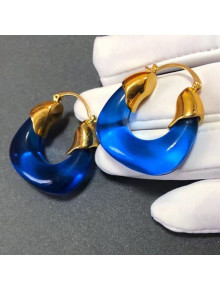 Celine Resin Hoop Earrings Blue 2021