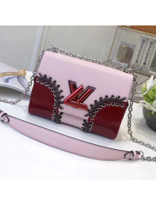 Louis Vuitton Braided Corners Epi Leather Twist MM Bag M54079 Pink/Red 2018