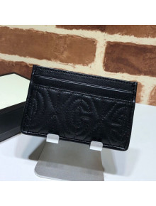 Gucci Quilted Leather Card Case 597628 Black 2019
