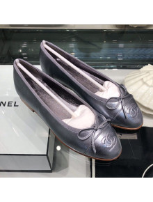 Chanel Tweed and Patent Calfskin Ballerinas G02819 Silver 2019