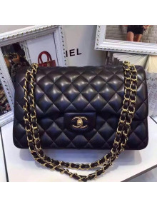 Chanel Lambskin Classic Jumbo Flap Bag Black 2019 TOP(GHW)