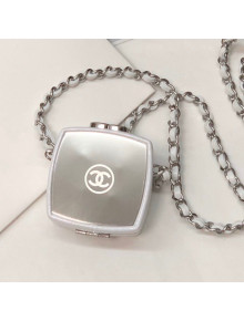 Chanel Patent Goatskin Clutch Evening Bag AP2425 Silver/White 2021