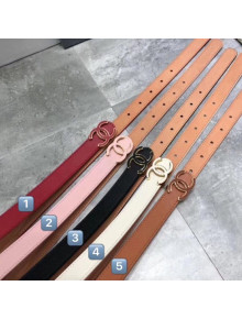 Chanel Calfskin Leather Belt with CC Buckle 20mm 2019
