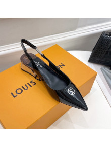 Louis Vuitton Magnetic Slingback Pump 3.5cm in Patent Calf Leather Black 2022