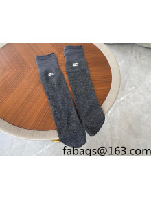 Chanel Socks Dark Grey 2022 040177