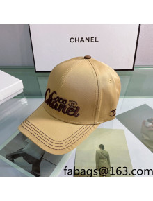 Chanel Coco Canvas Baseball Hat Beige 2022 0401169