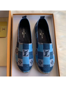 Louis Vuitton Damier Monogram Denim  Espadrilles Blue 2020  
