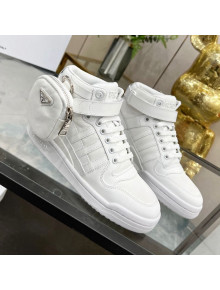 Prada x Adidas Silky Calfskin High-top Sneakers with Pouch White 2022 91