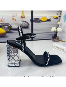 Prada Crystal Sandals 9cm Silver 2022 58