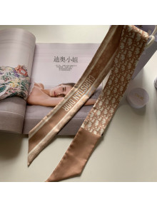 Dior Oblique Silk Bandeau Scarf 6x100cm Beige 2022 033082