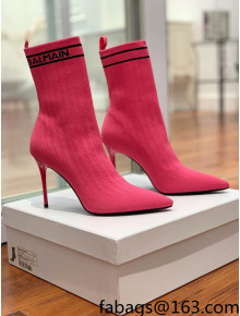 Balmain Knit Ankle Boots Pink/Black 2021 120415