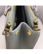 Prada Large Galleria Saffiano Leather Top Handle Bag 1BA274 Grey 