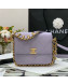 Chanel Calfskin Chain Charm Small Flap Bag AS2831 Purple 2021 