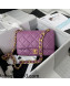 Chanel Lambskin Classic Flap Bag with Chain Strap AS3214 Purple 2021 