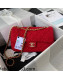 Chanel Sequins Tweed Medium Flap Bag AS2820 Red 2021 