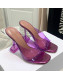 Amina Muaddi TPU Heel Slide Sandals 9.5cm Purple 2021 45