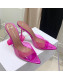 Amina Muaddi TPU Pointed Slide Sandals 9.5cm Pink 2021 64