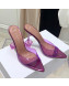 Amina Muaddi TPU Pointed Slide Sandals 9.5cm Purple 2021 65
