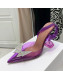 Amina Muaddi TPU Slingback Pumps with Crystal Butterfly 9.5cm Purple 2021 30