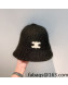 Celine Knit Bucket Hat Black 2021 122103