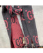 Gucci Maxi-GG Wool Scarf 35x190cm Grey/Pink 2021 11