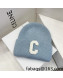 Chanel Knit Hat Blue 2021 122236