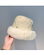 Chanel Rabbit Fur and Cotton Padded Bucket Hat White 2021 63