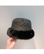 Chanel Rabbit Fur and Cotton Padded Bucket Hat Black 2021 61