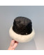 Chanel Rabbit Fur and Cotton Padded Bucket Hat Black/White 2021 62