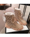 Gucci GG Canvas, Leather & Wool Ankle Boots Beige/Brown 2021 