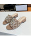 Gucci GG Canvas Slide Sandal with Crystal Double G Beige 2022 60