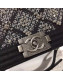 Chanel Wool Crystal Medium Boy Flap Bag A67086 Black 2019