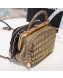 Chanel Crocodile Embossed Calfskin Kiss-Lock Double Top Handle Bag AS0796 Gold/Black 2019