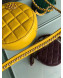 Chanel Quilted Lambskin Chain CC Round Clutch with Chain AP0725 Yellow 2019