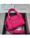 Balenciaga Neo Classic Mini Bag in Grained Calfskin Hot Pink/Silver 2021 638512