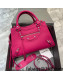 Balenciaga Neo Classic Small Bag in Grained Calfskin Hot Pink/Silver 2021 638511