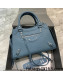 Balenciaga Neo Classic Small Bag in Grained Calfskin Dusty Blue/Silver 2021 638511