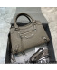 Balenciaga Neo Classic Small Bag in Grained Calfskin Khaki Grey/Silver 2021 638511