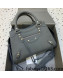 Balenciaga Neo Classic Small Bag in Grained Calfskin Dark Grey/Silver 2021 638511