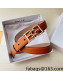 Bally Calf Leather Belt 3cm with Interlocking B Buckle Orange 2022 56