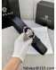 Versace Epi Leather Belt 4cm with Medusa Buckle Black/Silver 2022 58